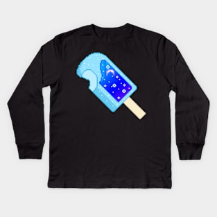 Pixel Galaxy Popsicle Kids Long Sleeve T-Shirt